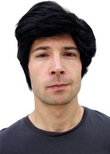 WIG ME UP Männer-Perücke, schwarz, PW0174-P103