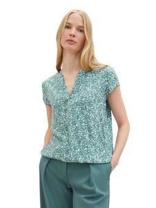 Tom Tailor blouse printed 34840 green abstract leaf print 36
