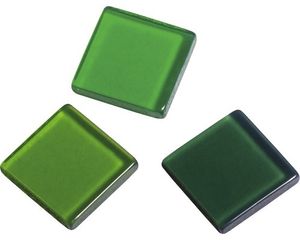 Acryl-Mosaik, 1x1 cm, transparent, grün