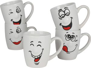 Kaffeebecher mit Smiley-Gesicht 300ml Kaffeetasse Kaffeepott Teetasse Keramik Kaffeebecher mit Smiley-Gesicht 300ml Kaffeetasse Kaffeepott Teetasse Keramik