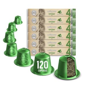 PFEFFERMINZE TEE 120 čajových kapsúl | hliníkové kapsuly | čajové kapsuly pre kávovary Nespresso®³ kapsuly | La Natura Lifestyle