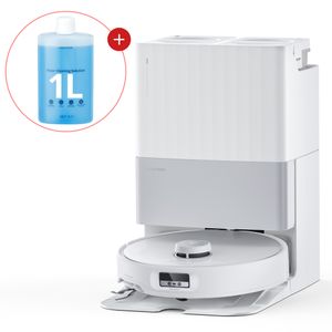 Roborock Qrevo Edge Staubsauger Roboter 18.500 Pa, Dual Anti-Tangle, 75°C Heißwasser inkl. 1L Bodenreiniger, AdaptiLift, FlexiArm, "Hello Rocky"