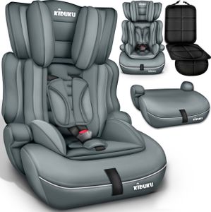 KIDUKU® Autokindersitz Kinderautositz Autositz Kindersitz 9-36kg Gruppe 1+2+3 Grau