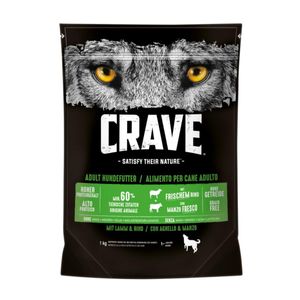 Crave Trockenfutter für Hunde Adult mit Lamm und Rind 1000 g