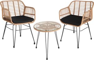 Rattan Sitzgruppe Molfetta für 2 Personen Rattan Sitzgruppe Molfetta für 2 Personen