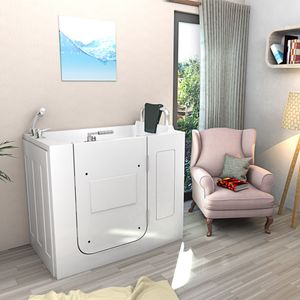 Sitzbadewanne Senioren Wanne Sitzwanne mit Tür S08-B-R 110x68cm