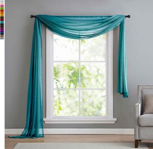 Querbehang Freihanddeko aus transparentem Voile, die ideale Ergänzung zu unseren Gardinen, 140x600, Braun, 560