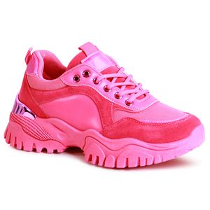 topschuhe24 2328 Damen Plateau Sneaker Turnschuhe , Farbe:Pink, Größe:37 EU