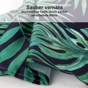 Tischdecke Sommer mit brillantem Druck ( Mitteldecke 80x80cm ) "Blätter" Frühling Tischdekoration für den Esstisch - Unterlage