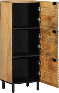 vidaXL Highboard Braun 40x33x110 cm Massivholz Mango