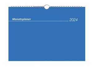 Monatsterminkalender 2024 29,7x21 1M/1S - Drahtkammbindung mit Aufhänger - 989-0015