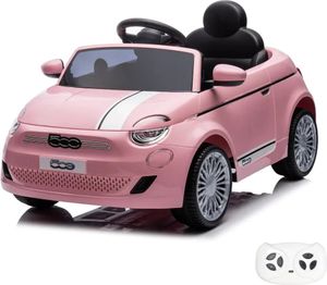 Kinder Elektroauto 12V - Fiat 500e - 1 bis 5 Jahre - mit Fernbedienung - Rosa