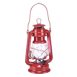 LED Storm Lantern Red - 15 LED - batériové kempingové svietidlo záhradné svetlo