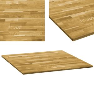 Best Möbel, Neu Tischplatte Eichenholz Massiv Quadratisch 23 mm 70x70 cm 【Hohe Qualität】