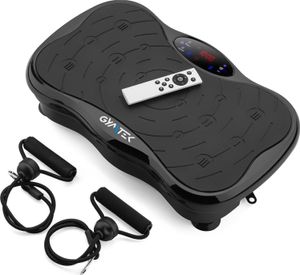 Vibrační trenažér Gymtek® s vibrační deskou - do 180 kg - 5 tréninkových programů, 99 úrovní - 2 rozšiřující pásy - Bluetooth, dálkové ovládání, LCD, reproduktor Vibrační trenažér Gymtek® s vibrační deskou - do 180 kg - 5 tréninkových programů, 99 úrovní - 2 rozšiřující pásy - Bluetooth, dálkové ovládání, LCD, reproduktor