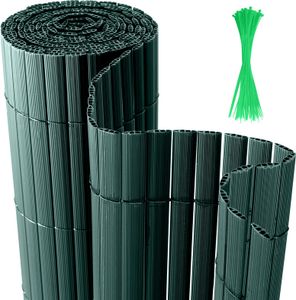 Jopassy 90x300cm zástěna na soukromí PVC bambusová zástěna na soukromí zahradní plot balkonový plot větrná zábrana balkonové panely, zelená barva
