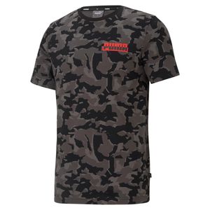 PUMA Herren CORE CAMO AOP Tee  / T-Shirt Kurzarm Camouflage, Größe:S, Farbe:Schwarz (Puma Black)