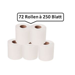72 Qualität Toilettenpapier SET, Rolle je 30m, 3-lagig, weiß, umweltfreundlich, WEPA comfort-Qualität, 18.000 Blatt, 9,8