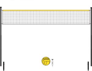 Volleyball-Set 6m - Mit Pfosten, Netz, Ball und Pumpe Volleyball-Set 6m - Mit Pfosten, Netz, Ball und Pumpe