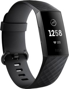 Fitbit Charge 3 Fitness-Tracker Armband Graphite-Schwarz