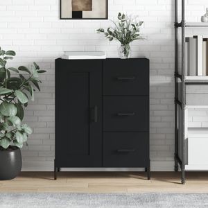 vidaXL Sideboard Schwarz 69,5x34x90 cm Holzwerkstoff