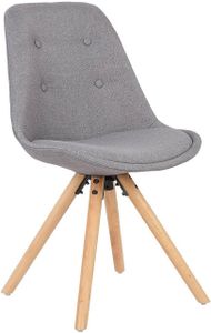 WOLTU 1 Stück Esszimmerstuhl, Sitzfläche aus Leinen, Design Stuhl, Küchenstuhl, Holzgestell, Grau