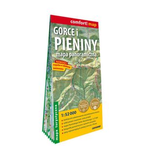 Gorce i Pieniny Mapa panoramiczna laminowana mapa turystyczna 1:52 000 Gorce i Pieniny Mapa panoramiczna laminowana mapa turystyczna 1:52 000