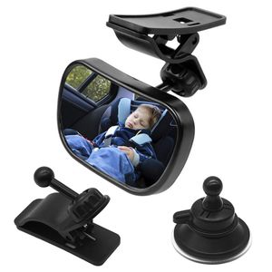 1 Rücksitzspiegel + 2 Halterung, Rücksitzspiegel für Babys Kinder, Spiegel Auto Baby, Sicherheitsspiegel für Kinderschale, Babyschale, Rückwärtssitz, Rückspiegel Auto mit 360° Schwenkbar