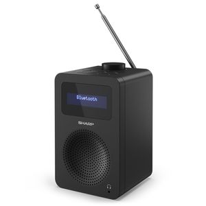 SHARP DR-430(BK), Ein modernes Digitalradio für jeden Raum, mit kabellosem Musikstreaming per Bluetooth und Kopfhöreranschluss