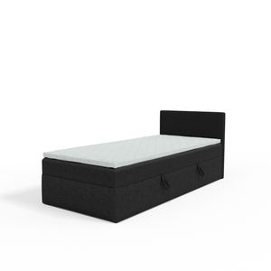 MEBLITO taštičková postel Menorca mini postel se zásuvkami matrace H3 s vrchní stranou: pravá 90x200 cm černá (Lux 23)