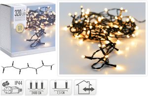 Lichterkette LED 24m Warmweiß innen außen Weihnachtsbeleuchtung Weihnachtsbaum 320 LED