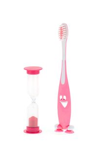 KINDER ZAHNBÜRSTE mit Sanduhr Rosa  Zahnputzuhr Kinderzahnbürste Kinderbürste Zahnpflege Timer 23 (Rosa)