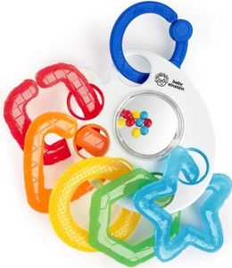 BABY EINSTEIN Hryzačka s hrkálkou s C krúžkami Shake, Rattle&Soothe™ 0m+