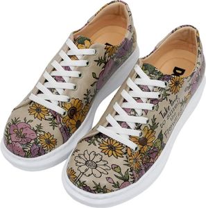 DOGO Myra - Vegane Atmungsaktive Bunte Damen Sneaker - Smell the flowers 41