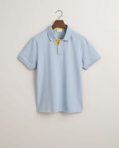 GANT Normales, kontrastierendes Piqué-Poloshirt, Blau 4XL