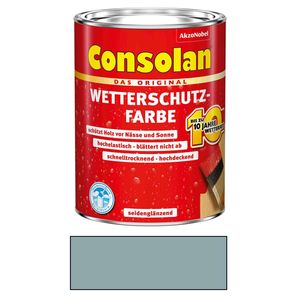 Consolan Wetterschutz-Farbe 2,5 L silbergrau