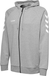 hummel GO Baumwoll Kapuzenjacke Herren grey melange L