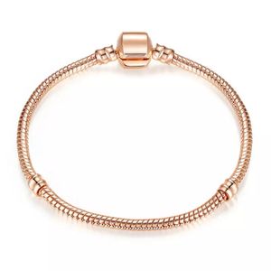Bettelarmband Armband für Charms kompatibel Pandora Sabo Anhänger Silber Gold Rosegold  21cm Damen
