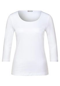 Street One Shirt in Unifarbe, white