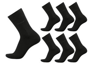 bugatti Herren Socken 6er Pack uni basic , Farben:black, SockSizes:43-46