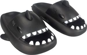 Dámske pánske papuče na kúpanie Pena na kúpanie Papuče Shark Black Veľkosť 38/39