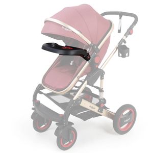 Daliya® Ess & Spieltisch für Bambimo Kinderwagen Modell ab 2021 (Farb Auswahl) Rot - Schwarz