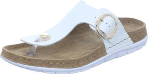 Rohde Damen-Pantolette mit Tieffußbett Weiß, Farbe:blau, EU Größe:36