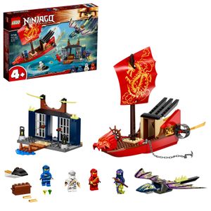 LEGO 71749 NINJAGO Flug mit dem Ninja-Flugsegler, Set mit Schiff und Figuren, darunter eine Drachen-Figur