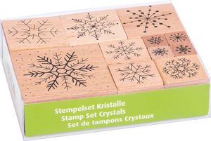 HEYDA Motivstempel-Set "Kristalle" in Klarsicht-Box 10 Stempel