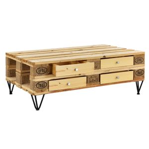 [en.casa]® Europaletten-Schublade perfekt integrierbar - Holz - 9,5cmx37,5cmx44,5 cm