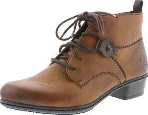 Rieker Damen Stiefeletten Schnürboots Blockabsatz Y0742-24, Größe:40 EU, Farbe:Braun