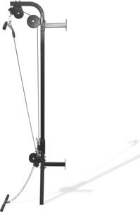 vidaXL Lat pull tower s 2 kladkami pre montáž na stenu
