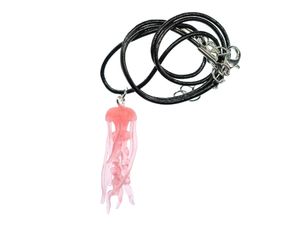 Qualle Meduse Kette Halskette Miniblings Lederkette Medusa Feuerqualle Lederband
