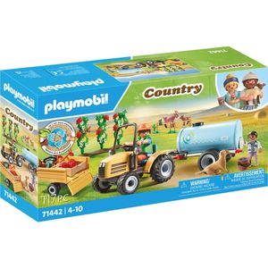 PLAYMOBIL Country 71442 Traktor mit Anhänger und Wassertank